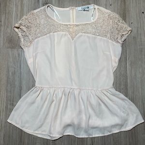 Light Pink Peplum Top